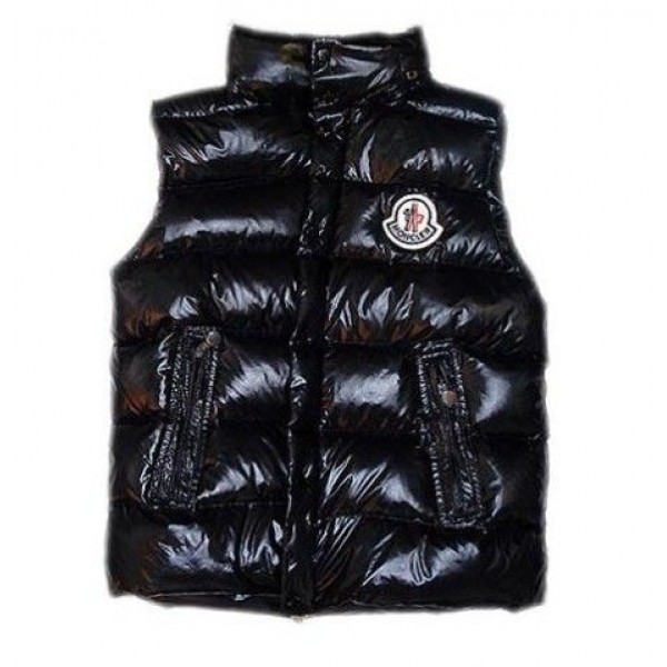 Moncler Uomo Giù Gilet nero Presa M69